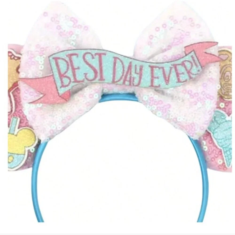 DISNEY “Best Day Ever” Mickey Ears Disney Snacks Headband (NEW & SO CUTE!) - Picture 3 of 9